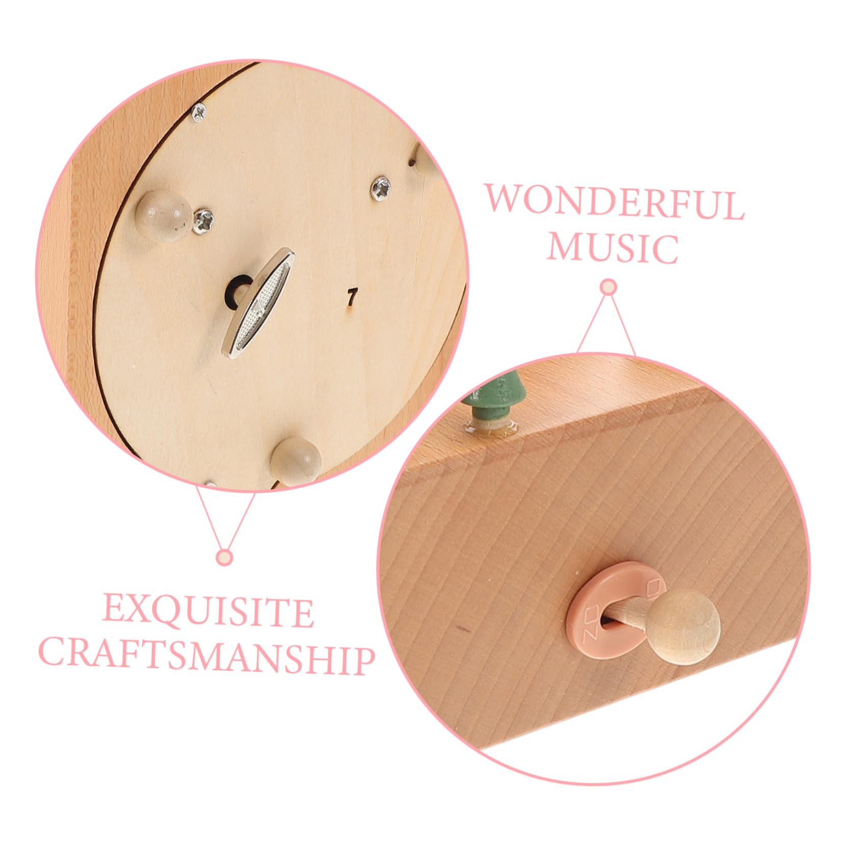 ULTECHNOVO Caja Musical con Carrusel Musical Madera Torre Eiffel Ideal para San Valentín