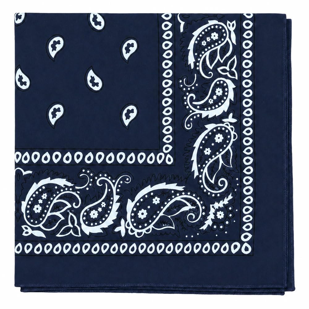 Motique Accessories Extra Large Paisley Bandana 27x27 Inch
