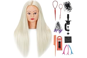 Professional L7 Mannequin Head with Shoulders and 60% Real Hair