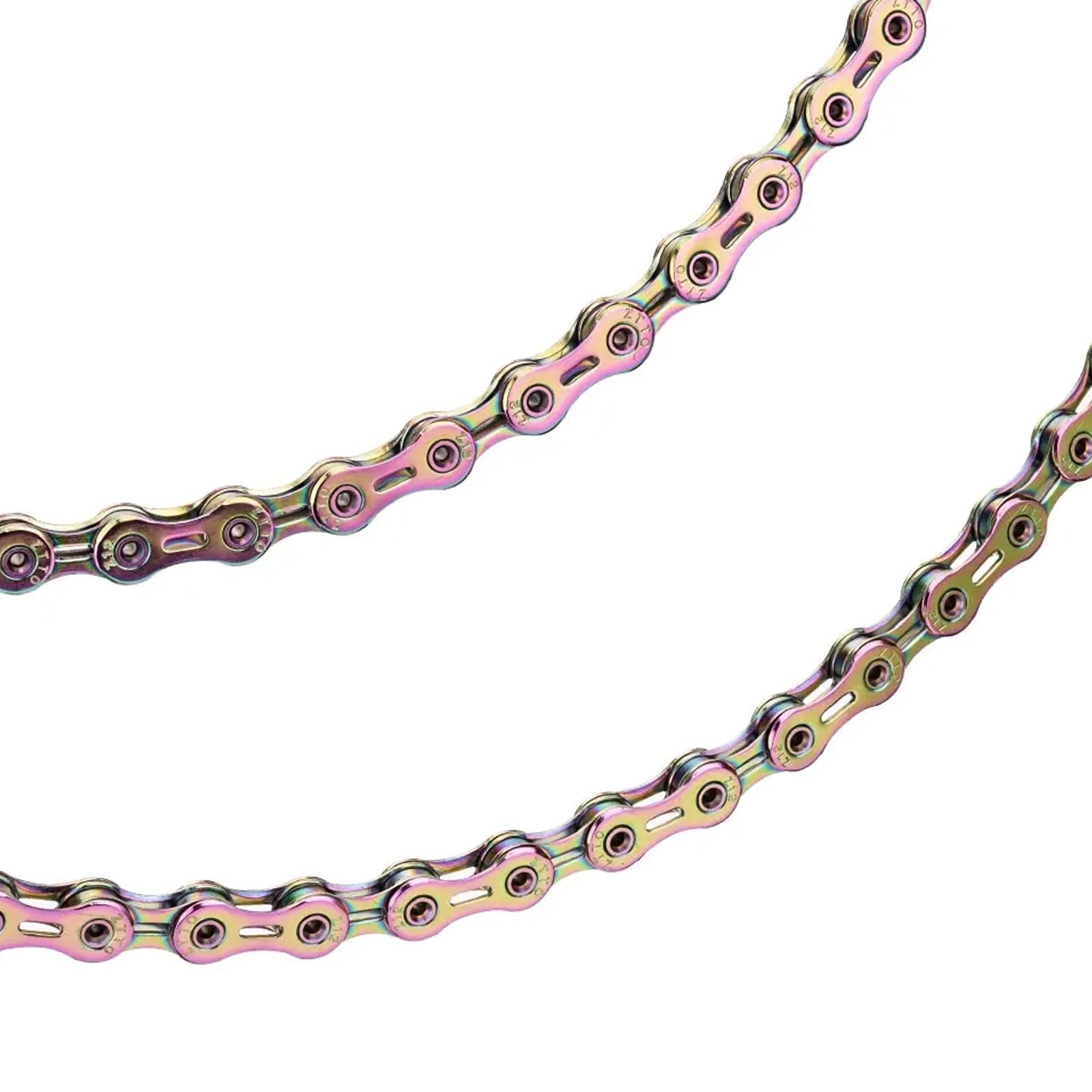 Cadena de Bicicleta, Cadena de Velocidad， Cadenas de Bicicleta, 116 eslabones, diseño semihueco, Cadena de Bicicleta de montaña y Carretera, 8-12 velocidades(Gold,12S)