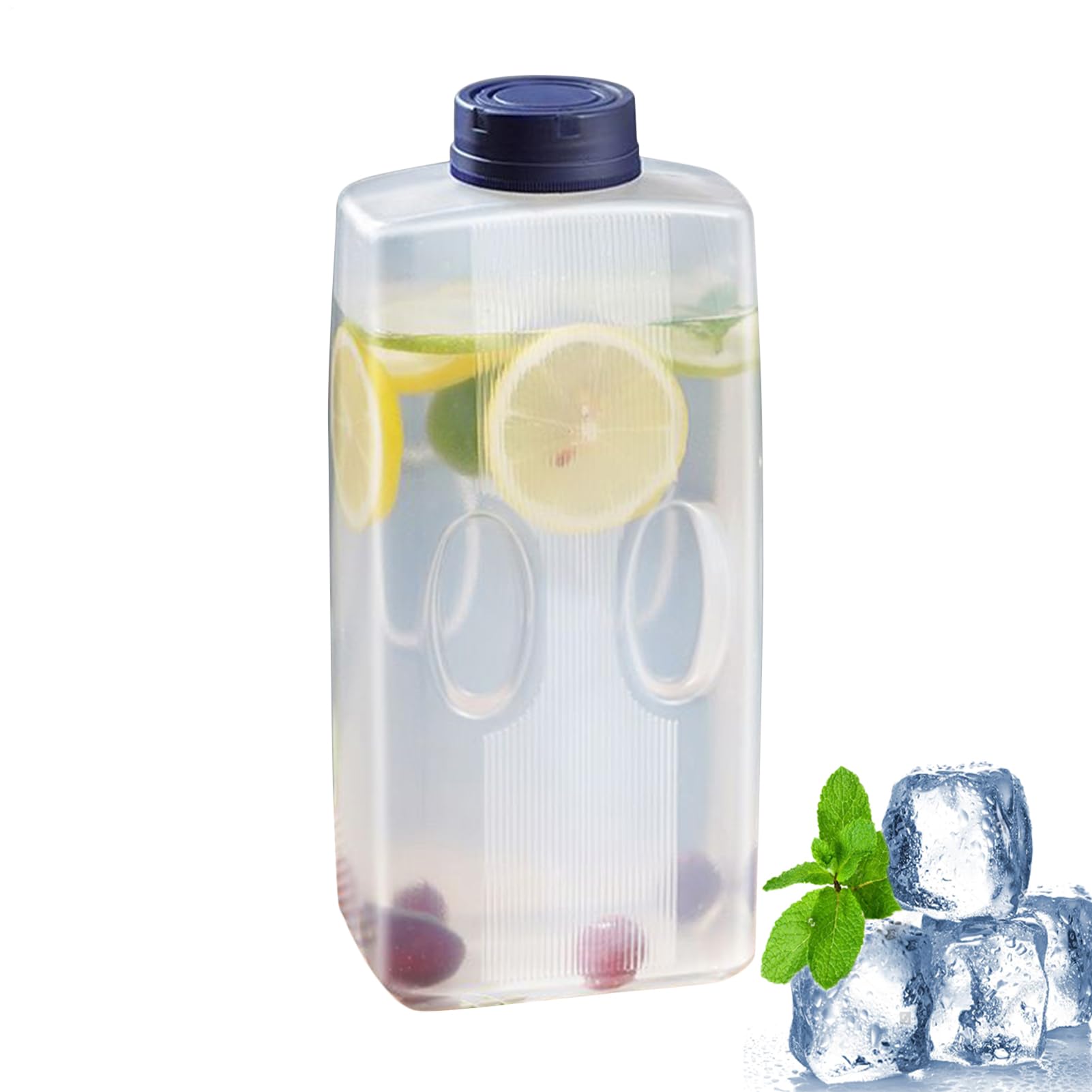 Bouteilles de jus en plastique transparent - Contenants de boissons réutilisables vides empilables