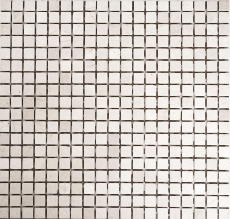 Piastrelle a mosaico, marmo naturale, bianco, Botticino Antico, MOS38-0104