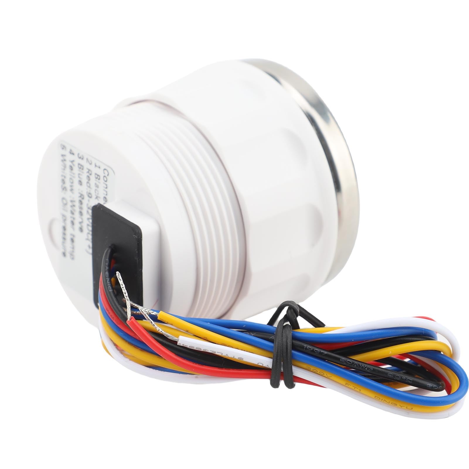 52 Mm 3 en 1 Voiture de Calibre Marine, Jauge Température L'eau de Liquide Refroidissement Moteur ° F + Gauge de Pression D'huile PSI + Voltmètre, Kit Capteur (Couverture argentée en cadran