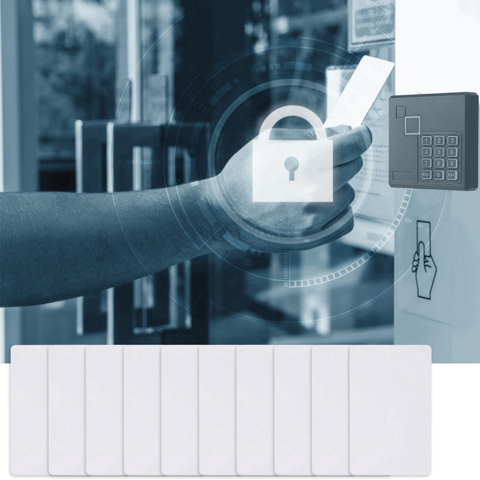 Blok 0 Zapisywalna Karta IC UID do Bezpiecznej Transmisji Danych, 10 Sztuk/zestaw Inteligentna Karta IC do Kopiowania Karty MF S50, Wymienna Dostępu 13,56 MHz Zapewniająca wygodę i stabilność,