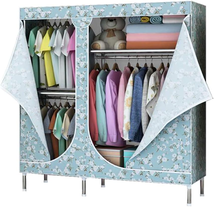 Cloth Wardrobe Clothes Closet, Portable Closet Wardrobe Storage Closet Standing Closet Fabric Cabinet Portable Wardrobe,A_135X45X170CM