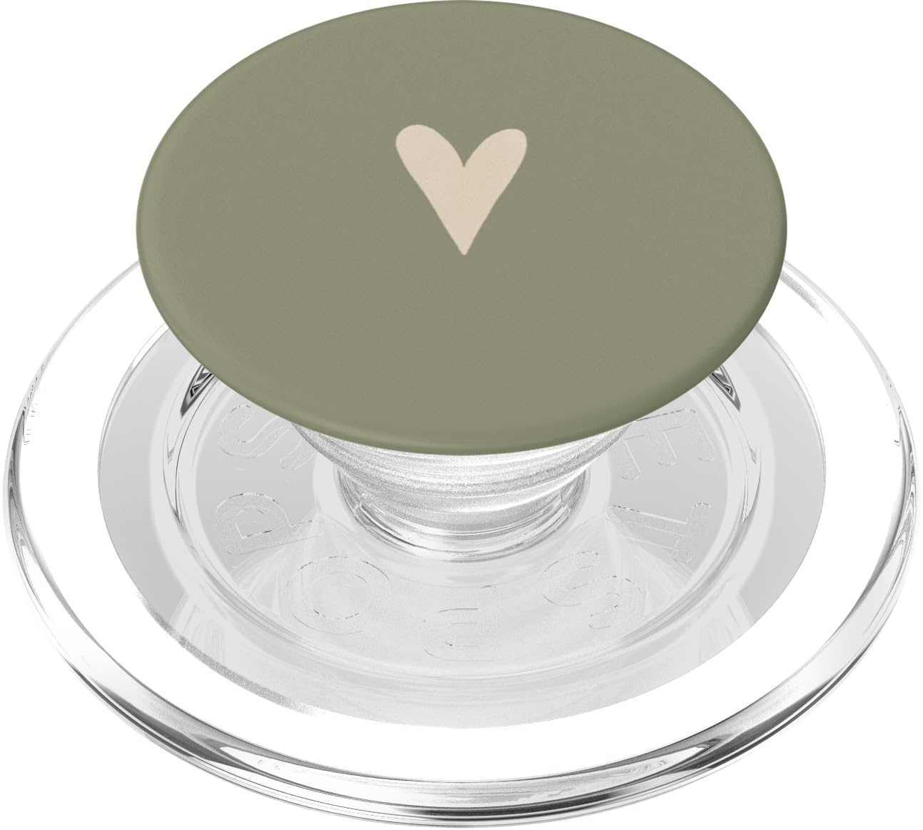 Beige / Sand / Tan Cute Heart Love Romantic Heart PopSockets PopGrip for MagSafe