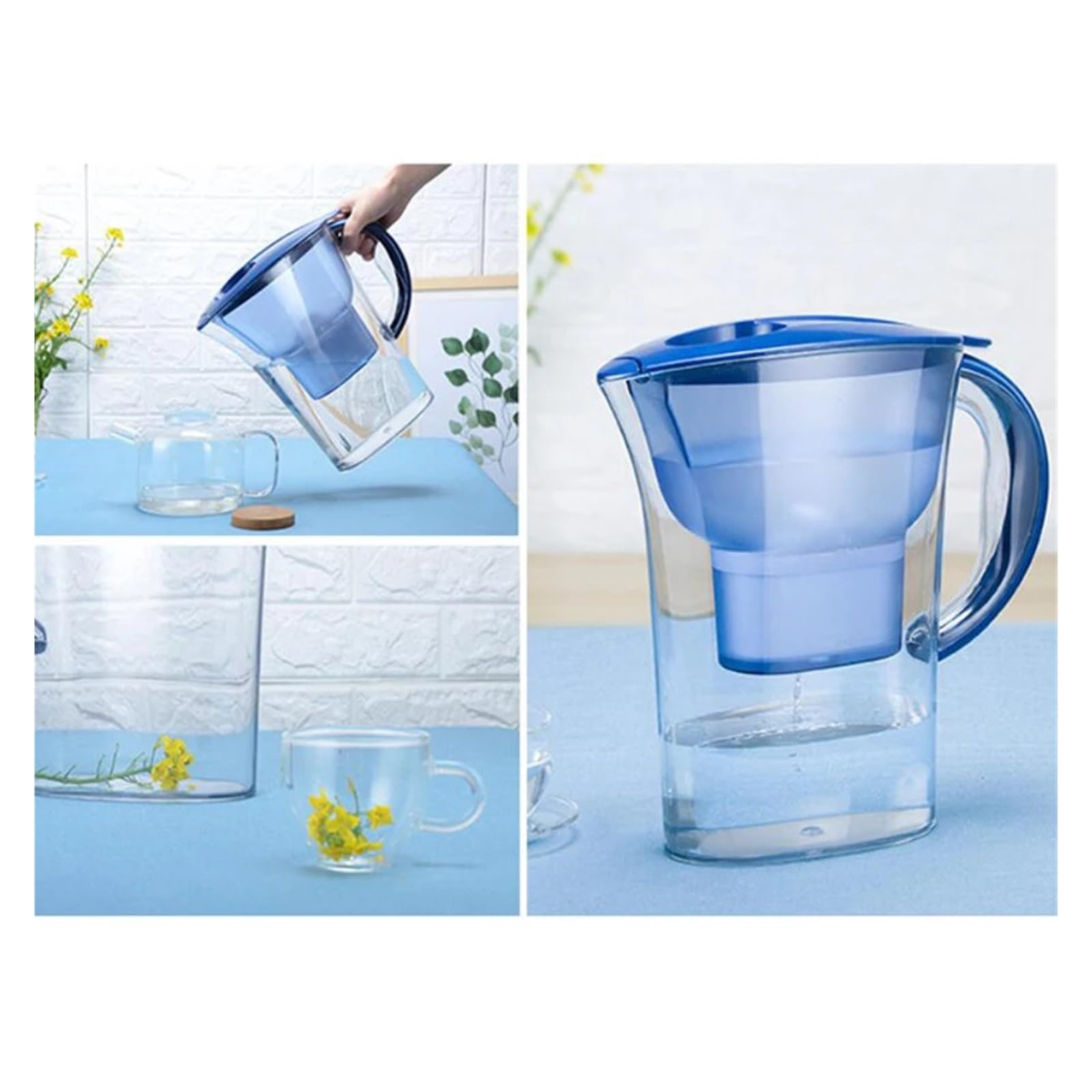 Jarra purificadora de agua 2,5 litros con filtro cuatro capas, ideal for oficina y hogar. Tipo universal