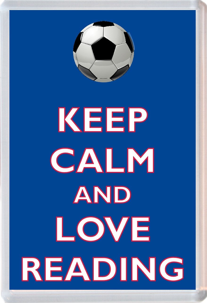 Baked Bean Store Multicolor Keep Calm And Love Reading - Novelty Jumbo Fridge Magnet Football/Fc Themed