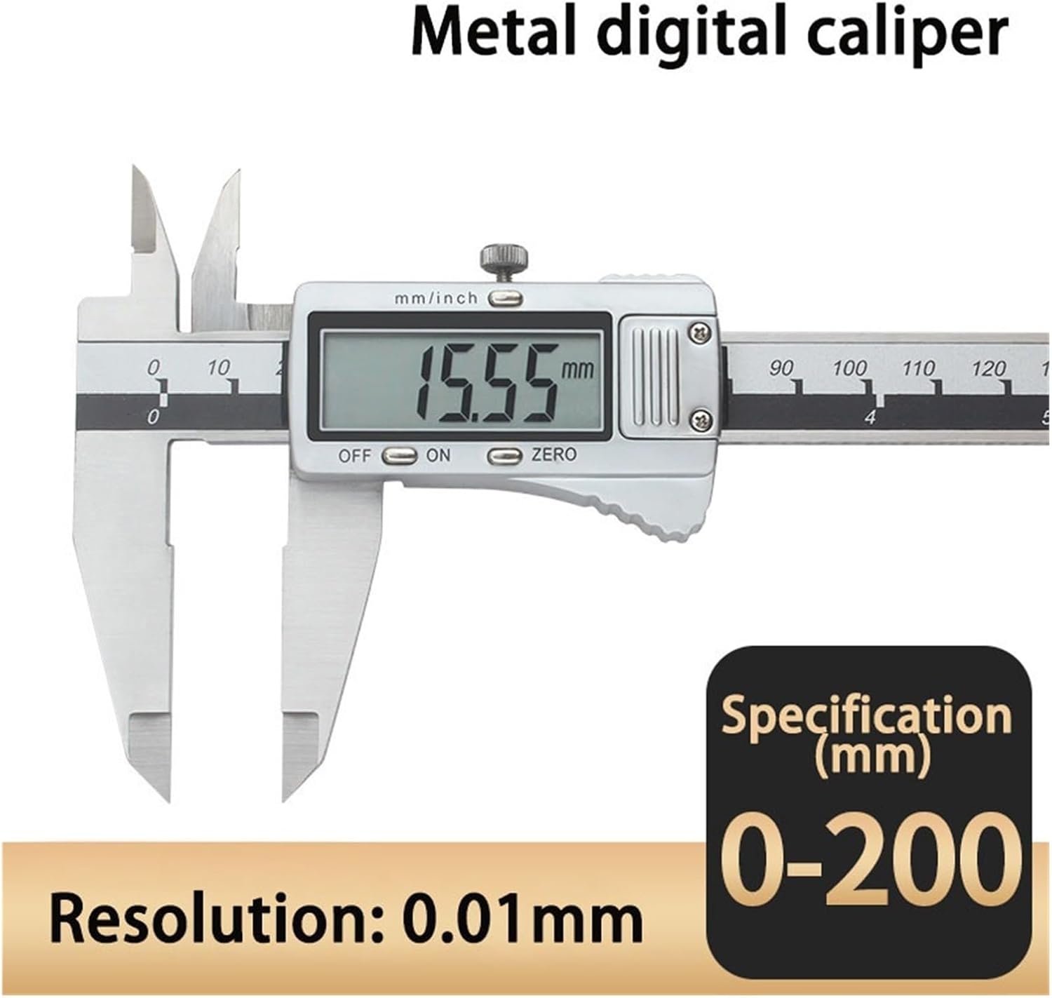 0-200 mm デジタルノギス 0.01 mm 金属ステンレススチール 大型 LCD キャリパーゲージ 測定ツール公式通販