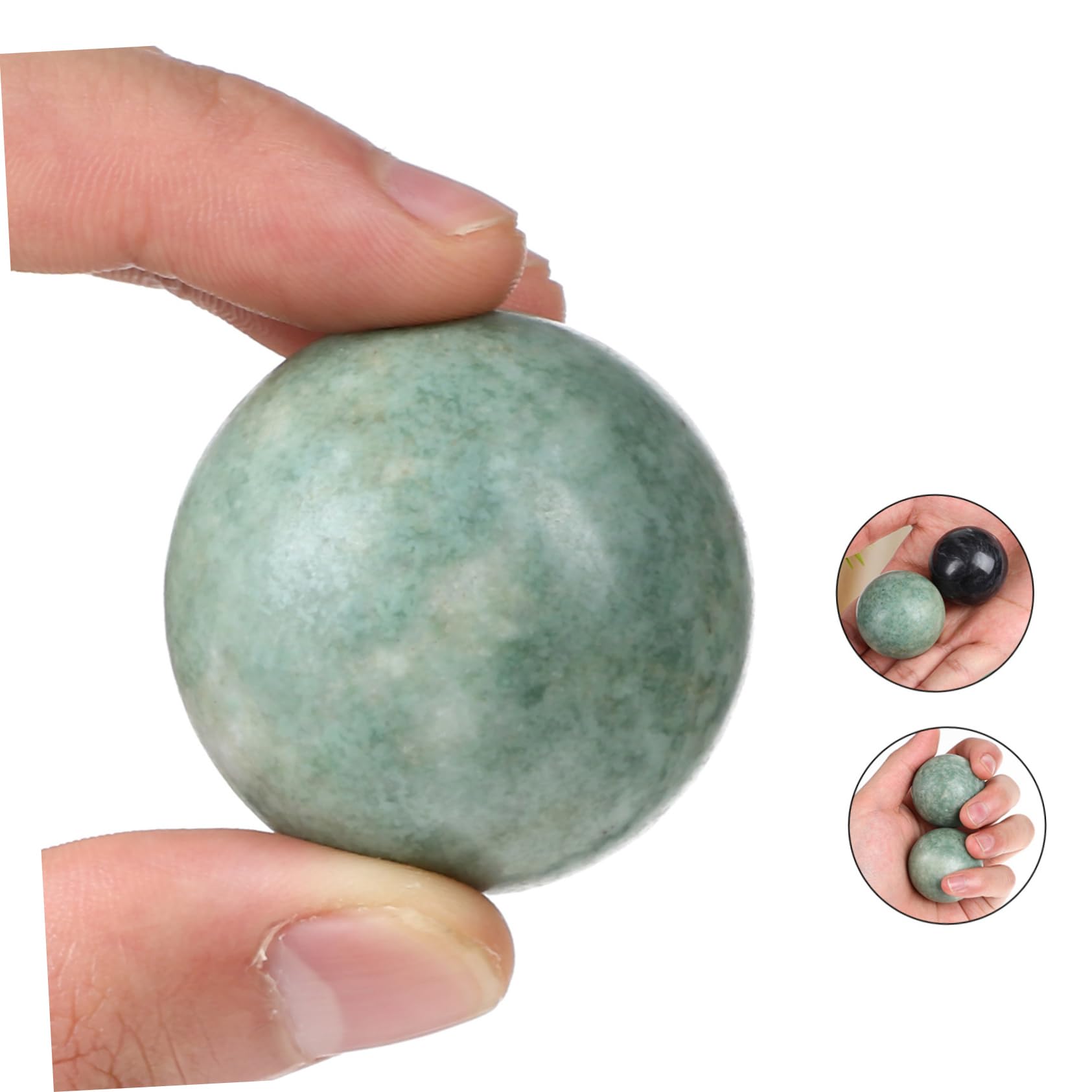 COHEALI Bola De Masaje De Mano 2 Juegos De Pelotas De Mármol Ejercicio De Mano Bolas De Masaje Auto Gatillo Miofascial Puntiagudo Liberación De Punto De Acupresión Bolas Redondas Rodantes