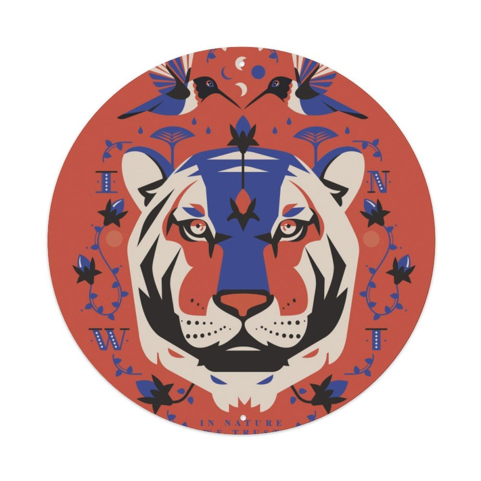 Fierce Tiger Animal Art Metal Tin Sign