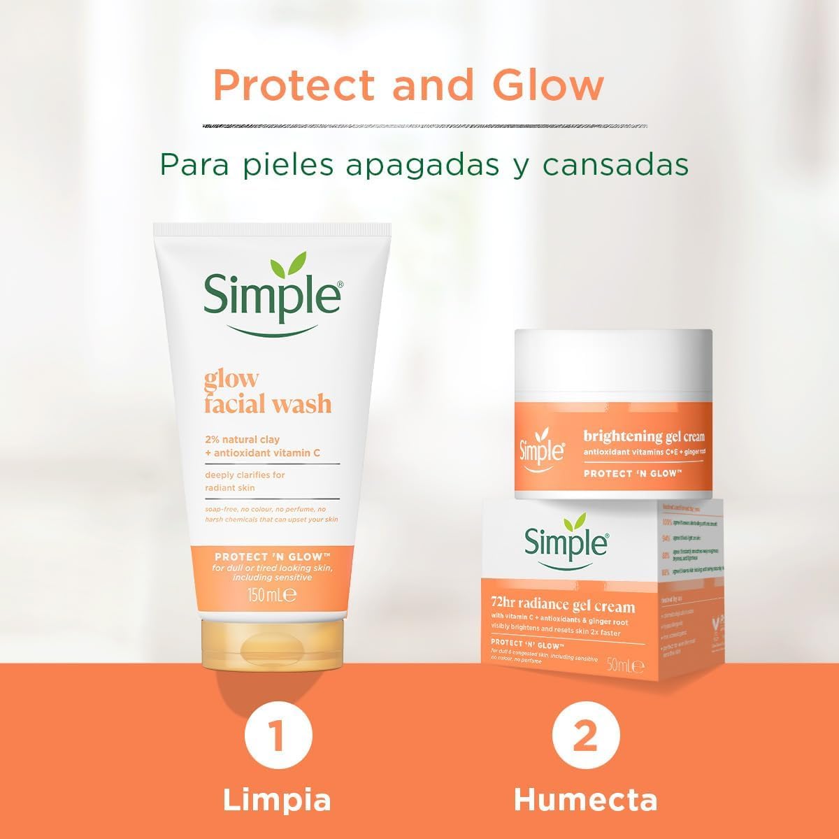 Simple Işıltılı & Temiz 2'si 1 Arada Bambu ile Peeling Kil ile Temizlik Işıltısını Kaybetmiş Ciltler için, 150 ml