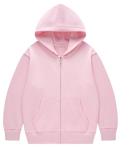 Flygo Unisex Boys Girls Hoodie Sweatshirt Full Zip Up Casual