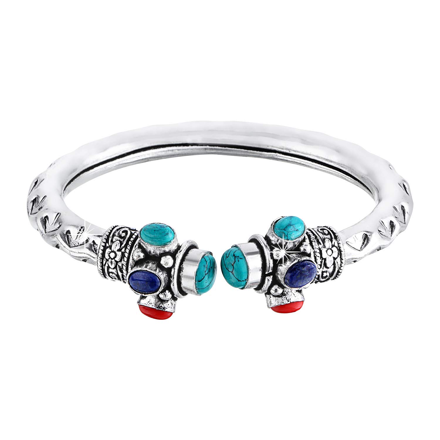 Yellow Chimes Latest Trendy Silver Bangle Kada by Yellow Chimes Kadaa for Women (Oxidized Silver, Multicolor) (YCTJBR-TRIBL-MC) (B07VHQHMRJ) Amazon Price History, Amazon Price Tracker