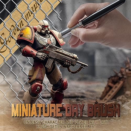 Golden Maple Miniature Paint Brushes Drybrush-10Pcs Micro Detail Paint Brush Set thumb #1