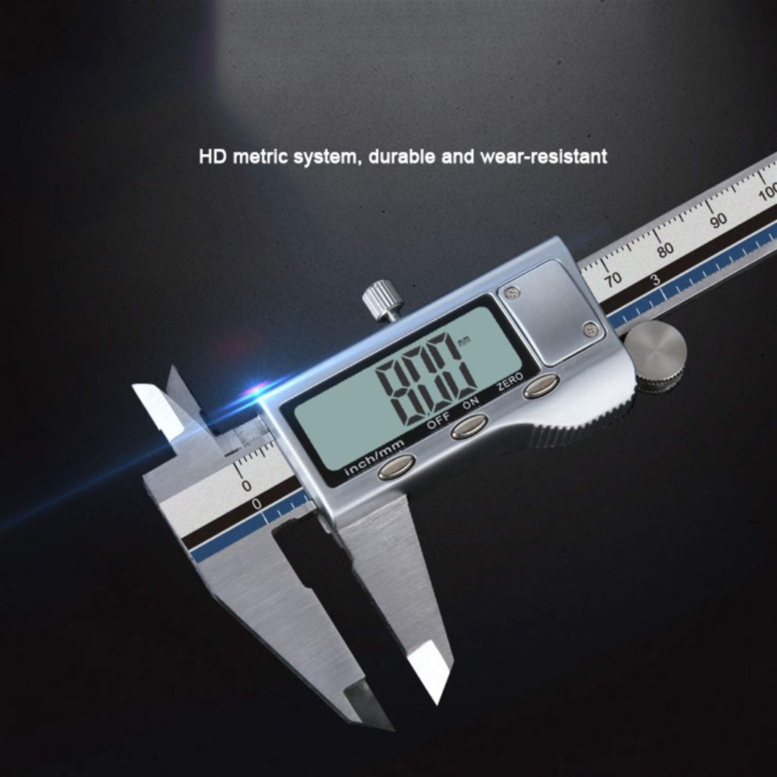 Zaciski Elektroniczny Cyfrowy Cyfrowy Zacisk Ze Stali Nierdzewnej Vernier Caliper High Precision Industrial Pomiar Narzędzia Zakres: 0-300mm