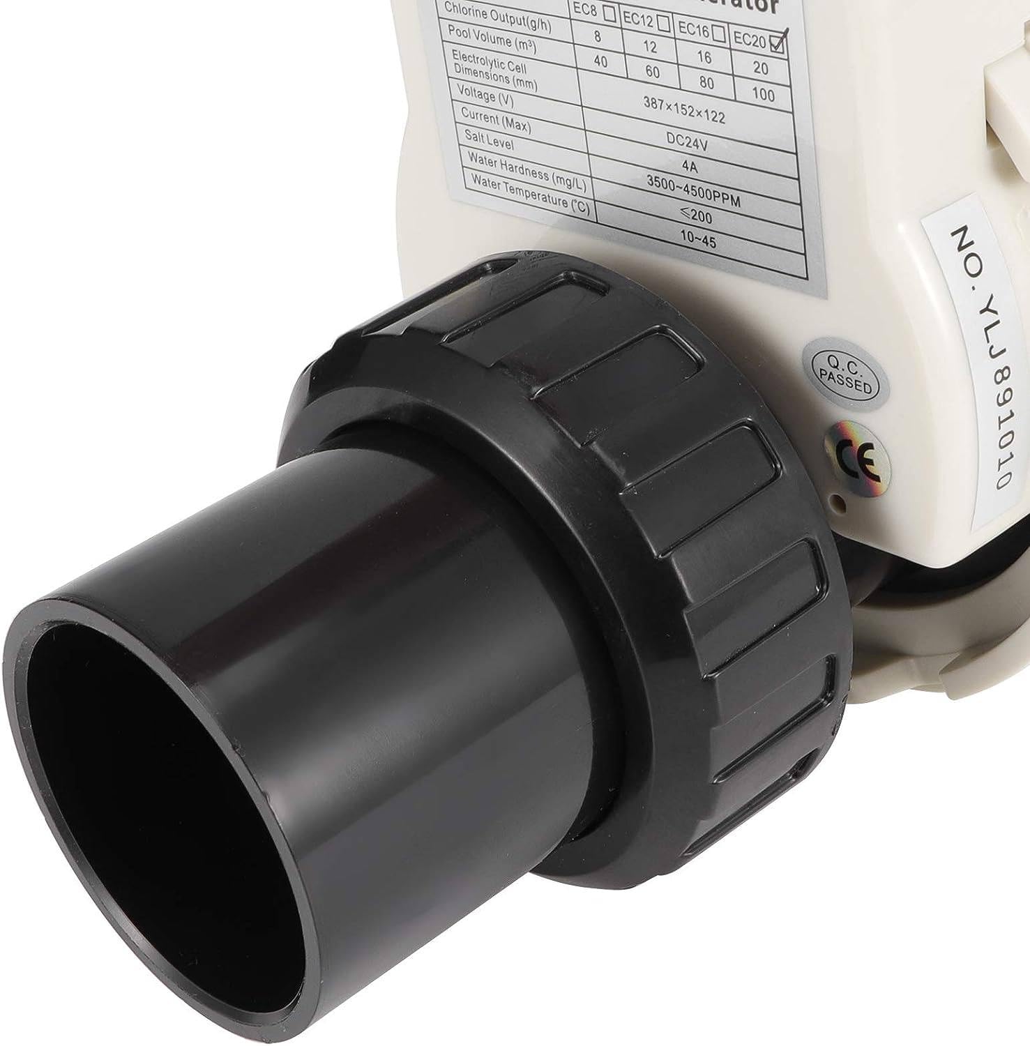 TAHALI Cellule de chlorinateur d'eau salée, système de chlorinateur de sel, générateur de Chlore, électrolyseur Chlorinateur de sel de Piscine, électrolyseur de Chlore,EC12