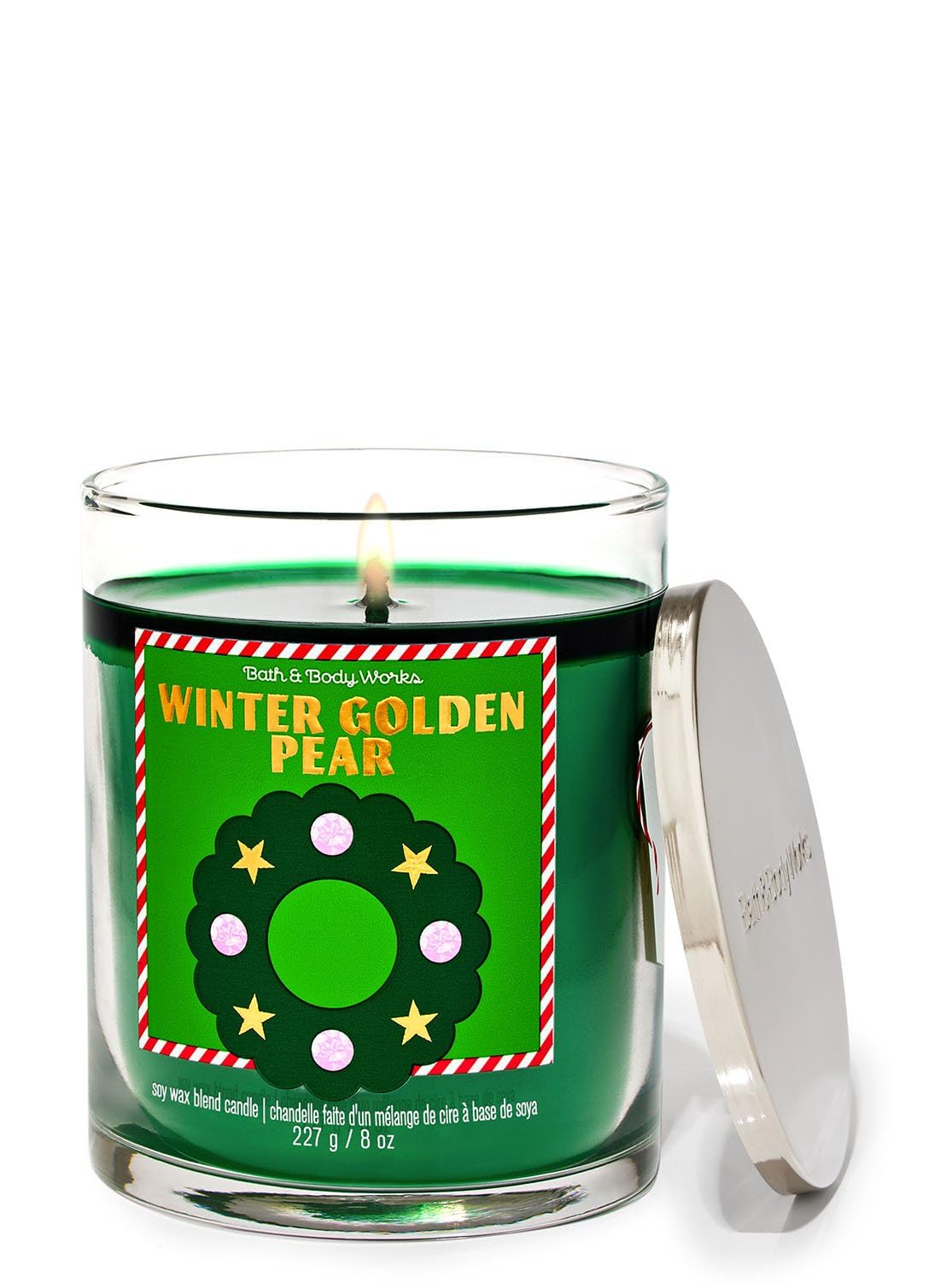 Bath & Body Works Winter Golden Pear Single Wick Candle-image-31