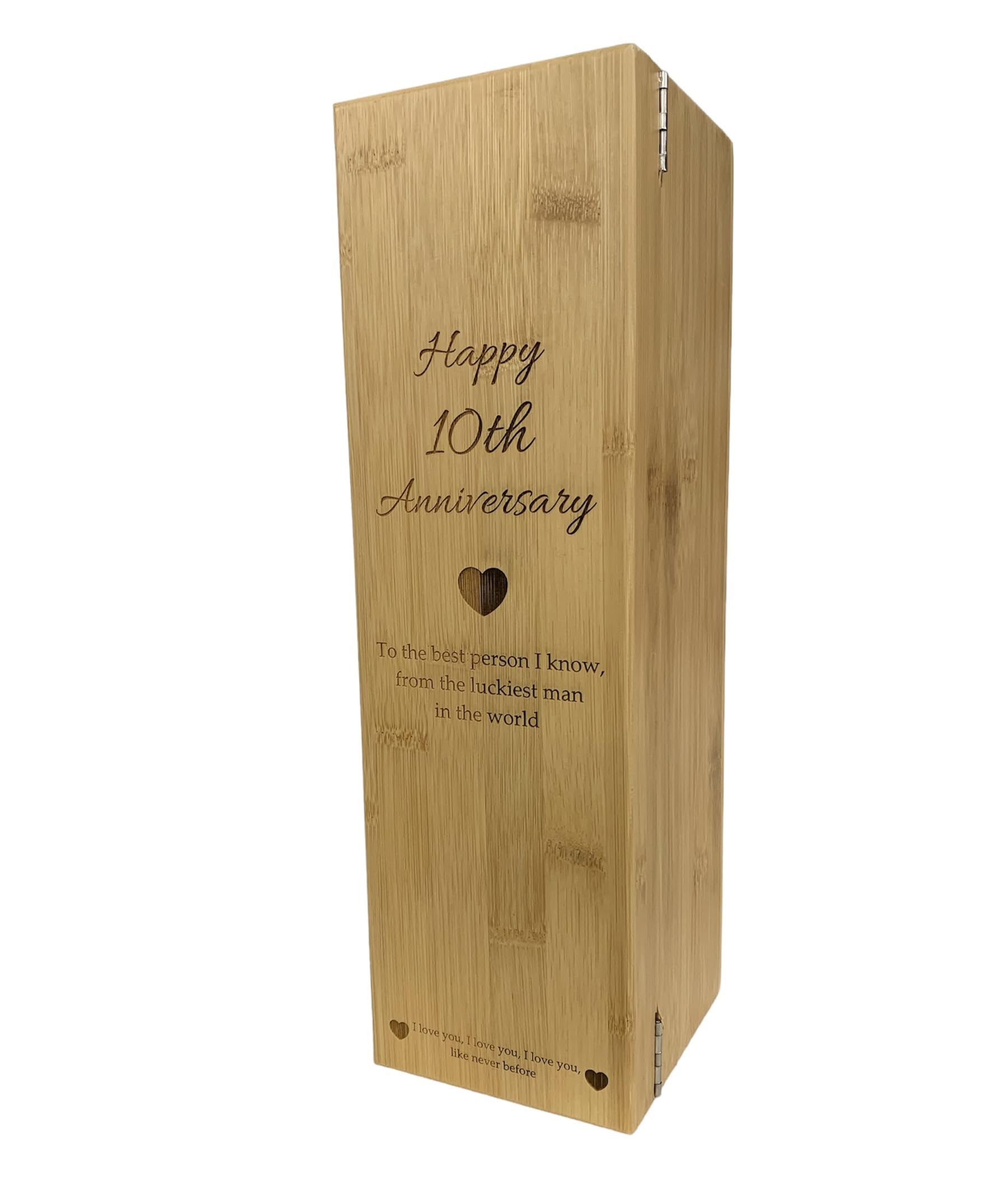 Personalised Wooden Wine/Champagne Box with Tools - Perfect Wedding Anniversary Birthday Fathers Day Gift
