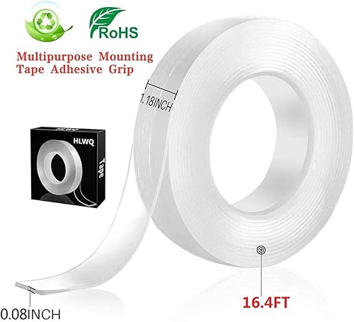 Miniatura 2 de Cinta de doble cara resistente, cinta de gel de montaje extraíble multiusos que no deja marcas, alfombra fija, utensilios de cocina, barra de luz