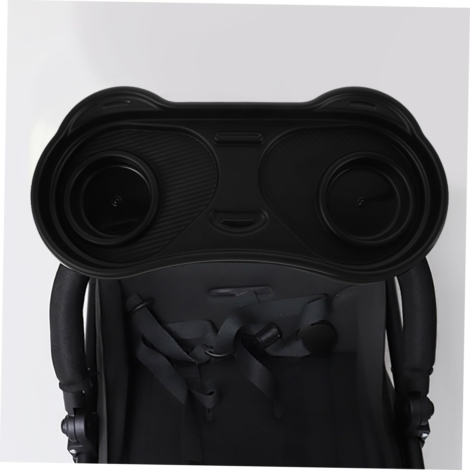 Hohopeti Vassoio per Passeggino Forma di Panda Antiscivolo e Rimovibile Porta Snack e Bicchiere Organizer per Accessorio Pratico per Uscite Quotidiane e Viaggi