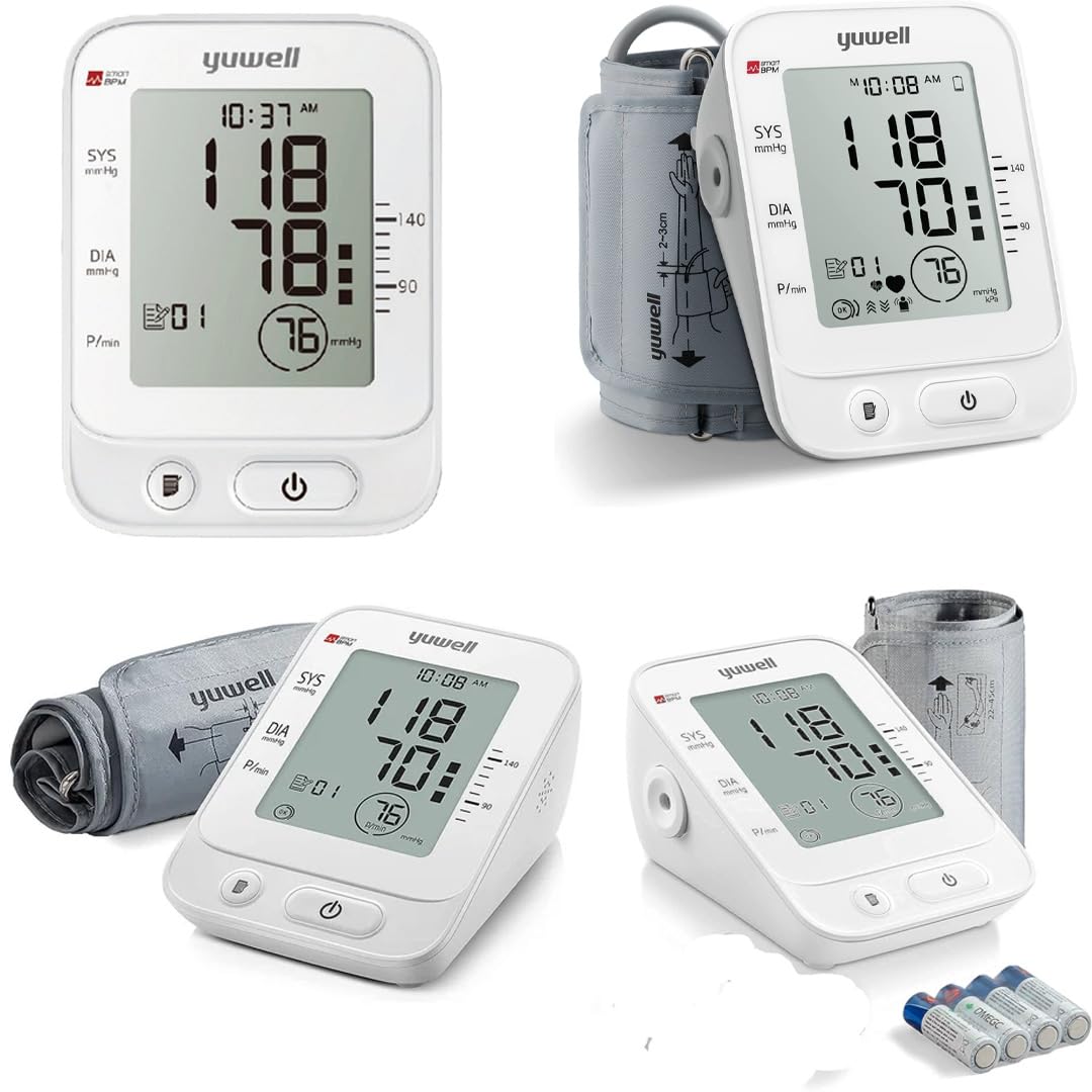 yuwell Digital Arm Blood Pressure Monitor, Advanced Features, Accurate Monitoring, Systolic, Diastolic, Heart Rate, Pulse Rate, White 2