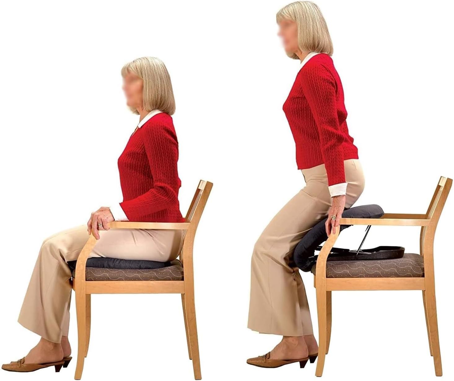 Electric/Automatic Lift Chair Cushion - Portable Seat Riser for Elderly, Auto-Rising Standing Aid up to 330 lbs, Mobility Support Cushion with Remote