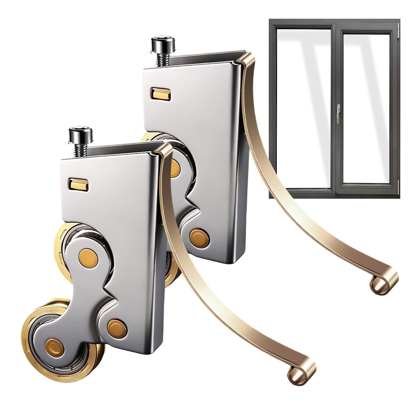 Ruedas de puerta corredera de 2 piezas para reparación de rodillos de patio