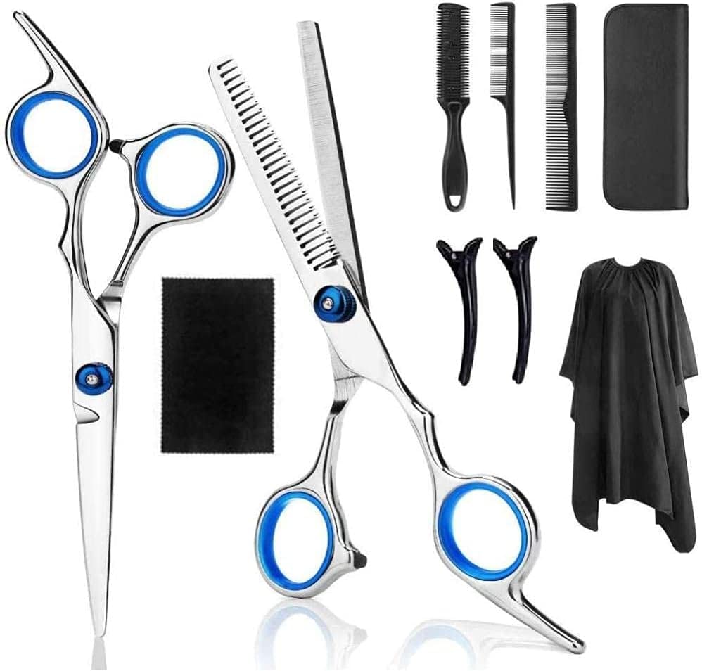 HSJFSBarber Scissors Professional Hairdressing Scissors Steel Hair Barber Scissors Set Scissors Hair Scissors Salon 6 inch makas