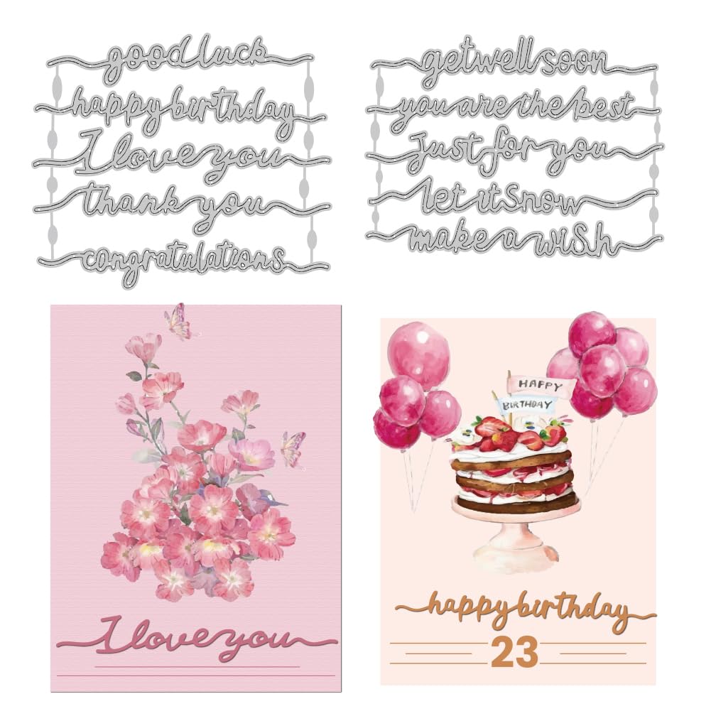 FineGood Lot De 4 Matrices De Découpe Pour La Fabrication De Cartes D Et Le Scrapbooking