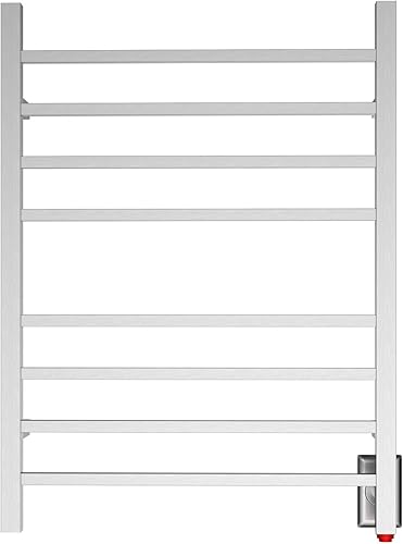 HEATGENE Calentador de toallas, calentador de toallas calentado, calentador de toallas eléctrico montado en la paredenchufable para baño, toalleros