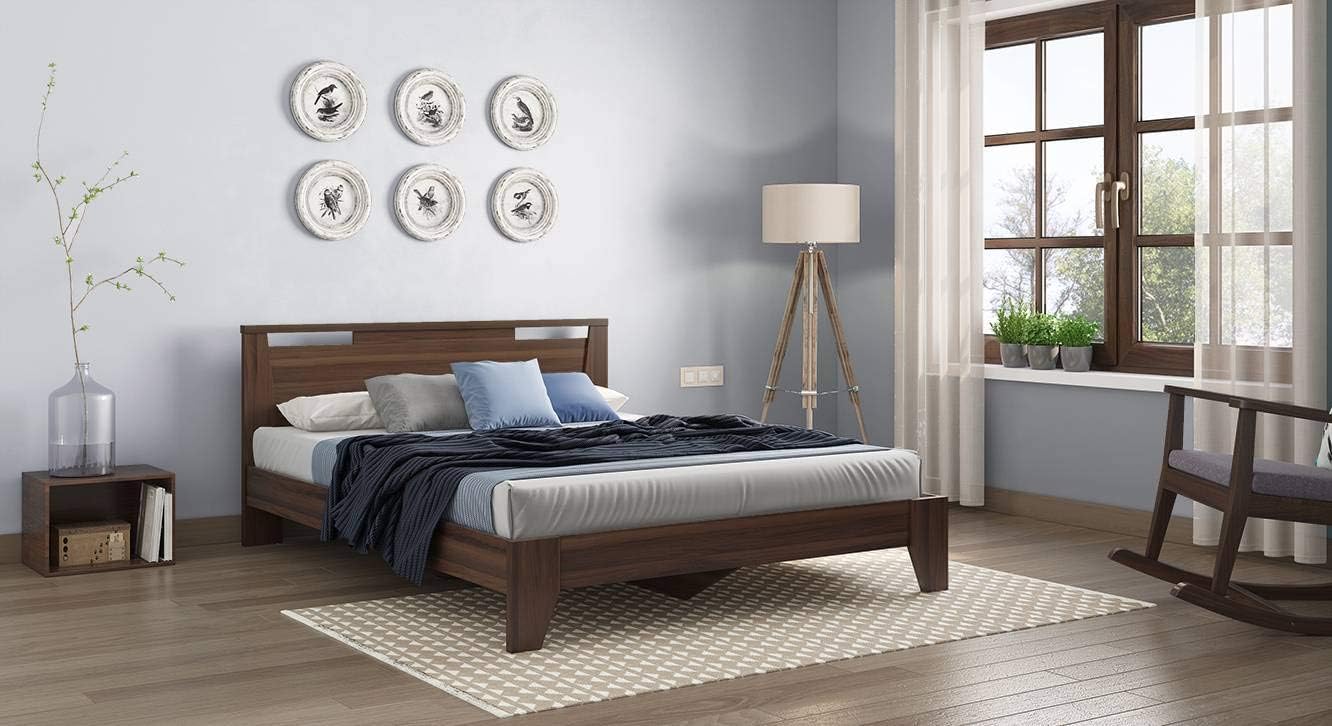 Urban Ladder Pavis King Size Engineered Wood Bed (Walnut Finish)