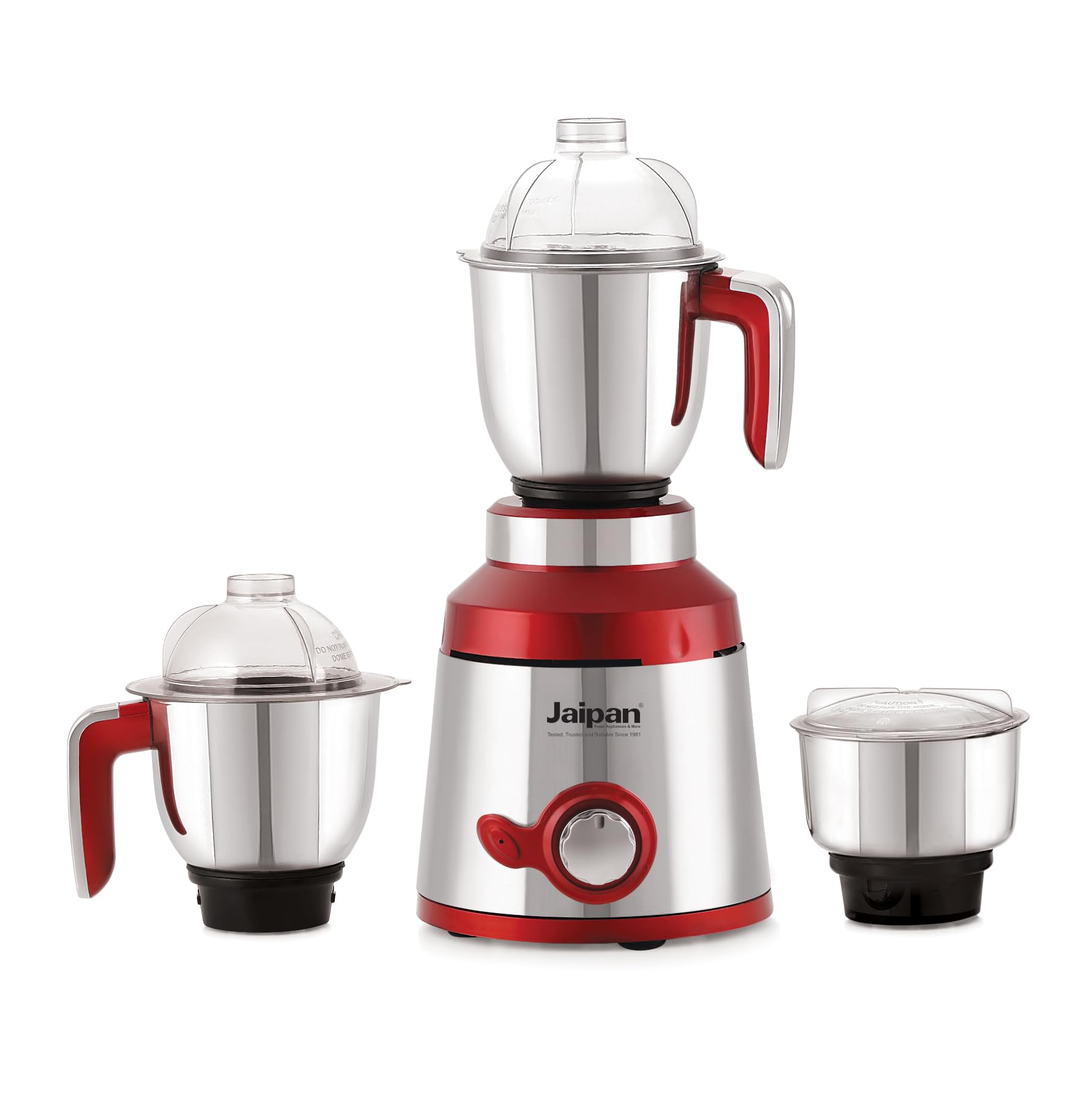 Jaipan SteelX Mixer Grinder 1200W with 3 Stainless Steel Jars | High Performance Mixer Grinder with Overload Protection | 3 Speed Control with Incher | Heavy Duty Motor | Red & Silver Colour-picture-30