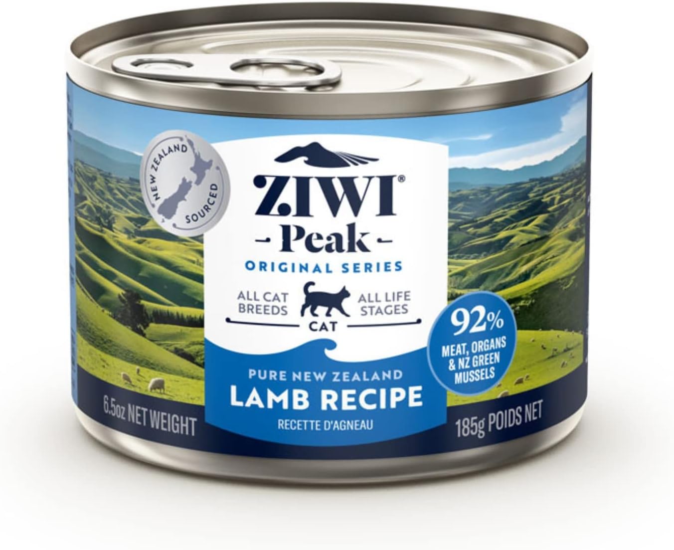 ZIWI Peak Canned Wet Cat Food – All Natural, High Protein, Grain Free, Limited Ingredient, with Superfoods, Lamb, 6.5 Ounce (Pack of 12)