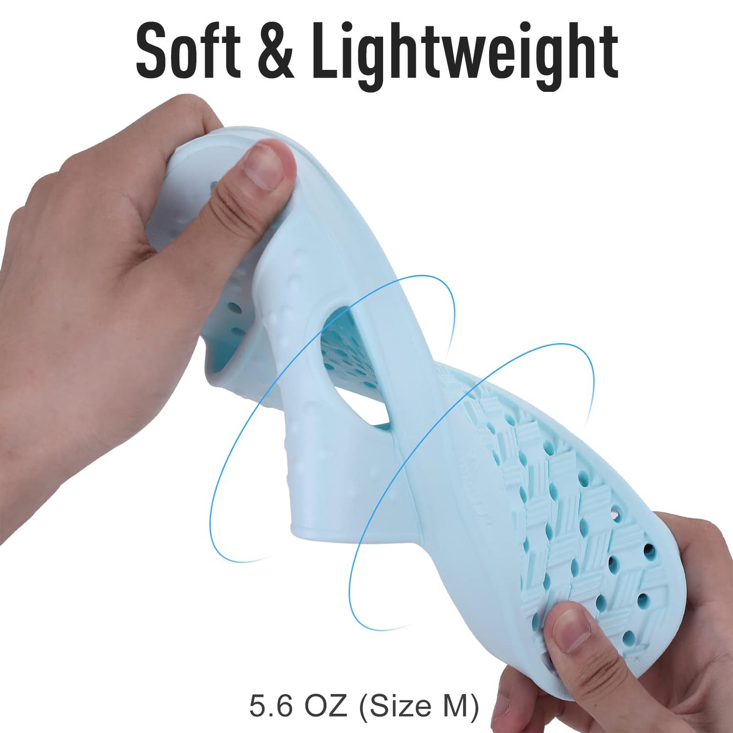 Sandalias de ducha de secado rápido, pantuflas de baño, de gimnasio, suela suave, pantuflas para el hogar con punta abierta., Azul 4