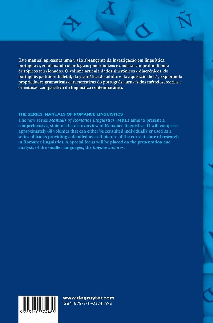 Manual de linguística portuguesa: 16 (Manuals of Romance Linguistics)