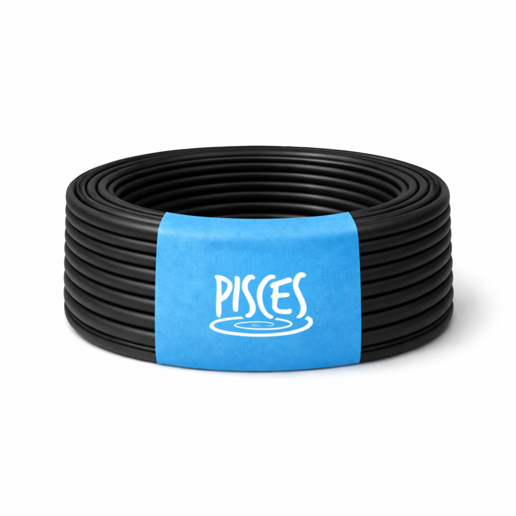 Pisces Black PVC Aquarium and Pond Airline Tubing 4mm Diameter (6mm OD) - 10 Metre