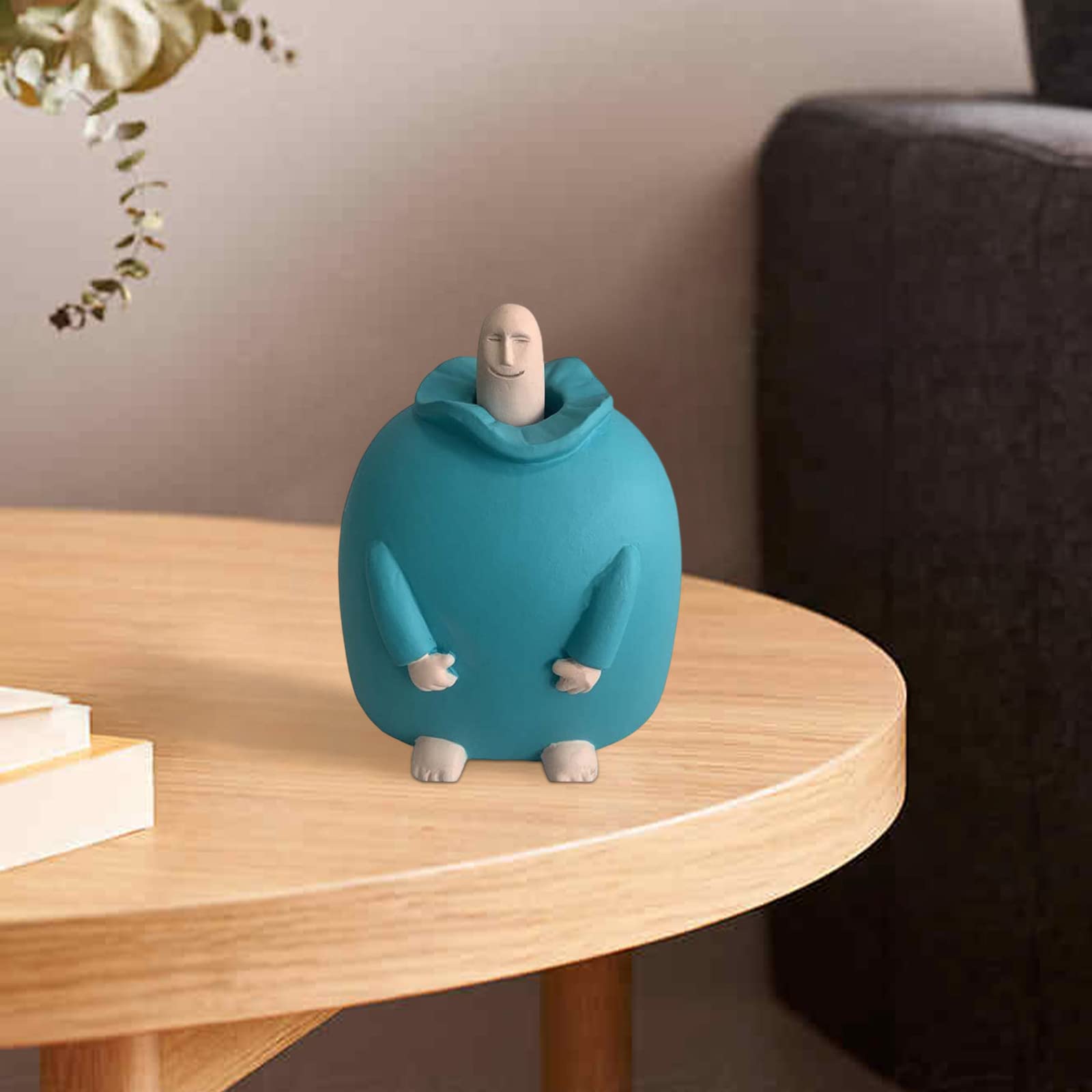 VALINK Gepersonaliseerde Middelvinger Tafelblad Decoratie Grappige Hars Middelvinger Standbeeld Eenvoudige Home Desktop Ornament Zwart