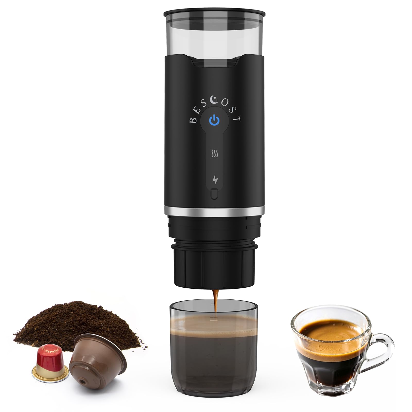 Migliore macchina per caffè espresso una tazza due tazze 1000ml serbatoio acqua capsula Cappuccino Latte Pyrex contenitore di vetro macchina per caffè
