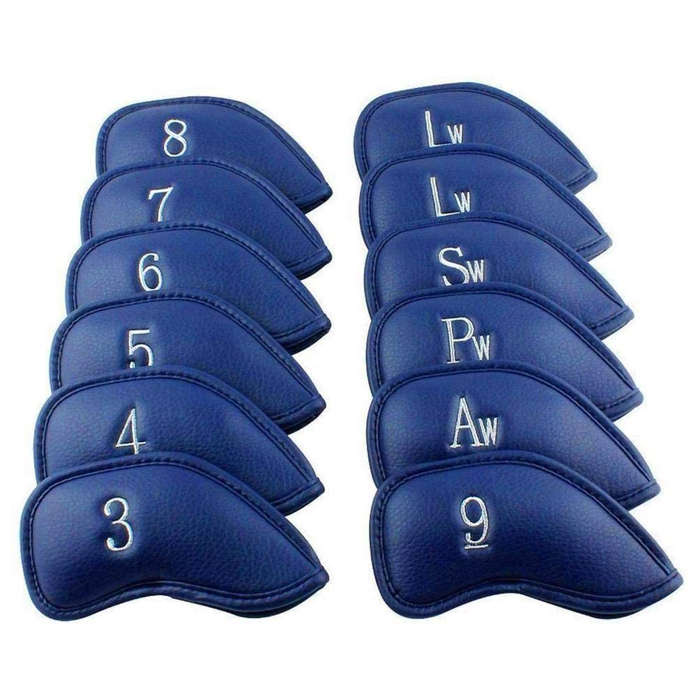 Deluxe Cuoio Sintetico Golf Ferro Copre Club Copertura Impermeabile 12 T1e9 Club Ferri Pcs/set Per Tutti