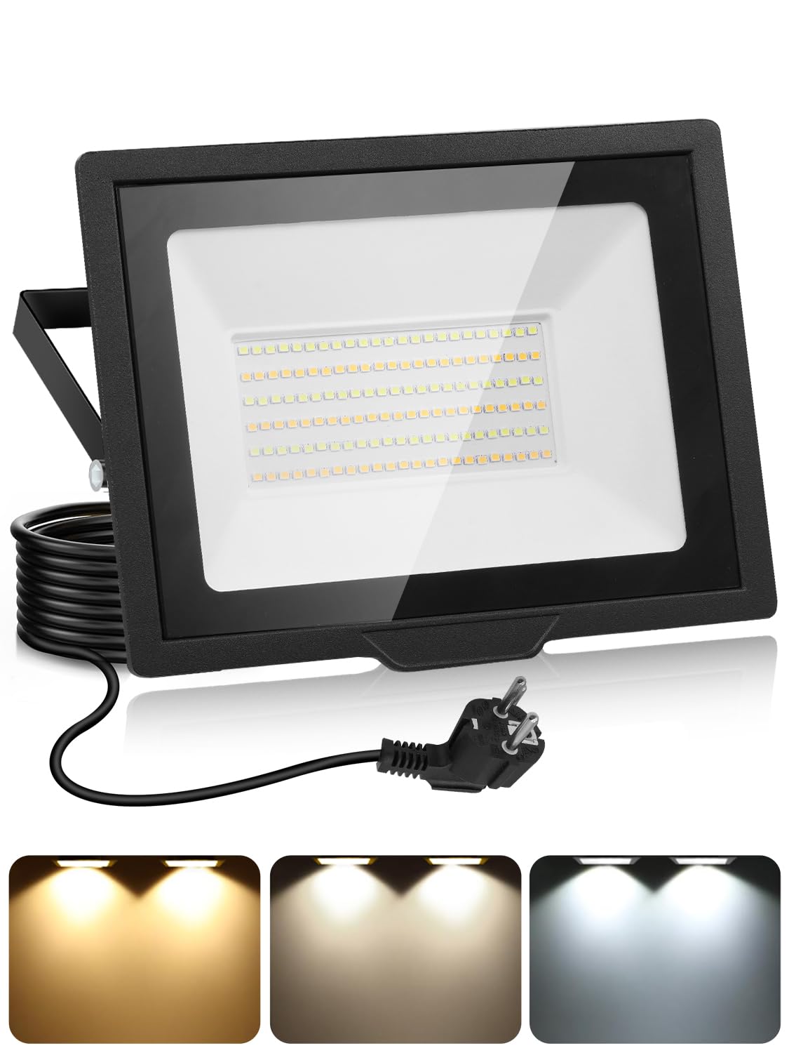Focos Exteriores Led, Con Trípode, Focos Exteriores Impermeables Garaje De Jardín 50w Blanco Calido 91281422