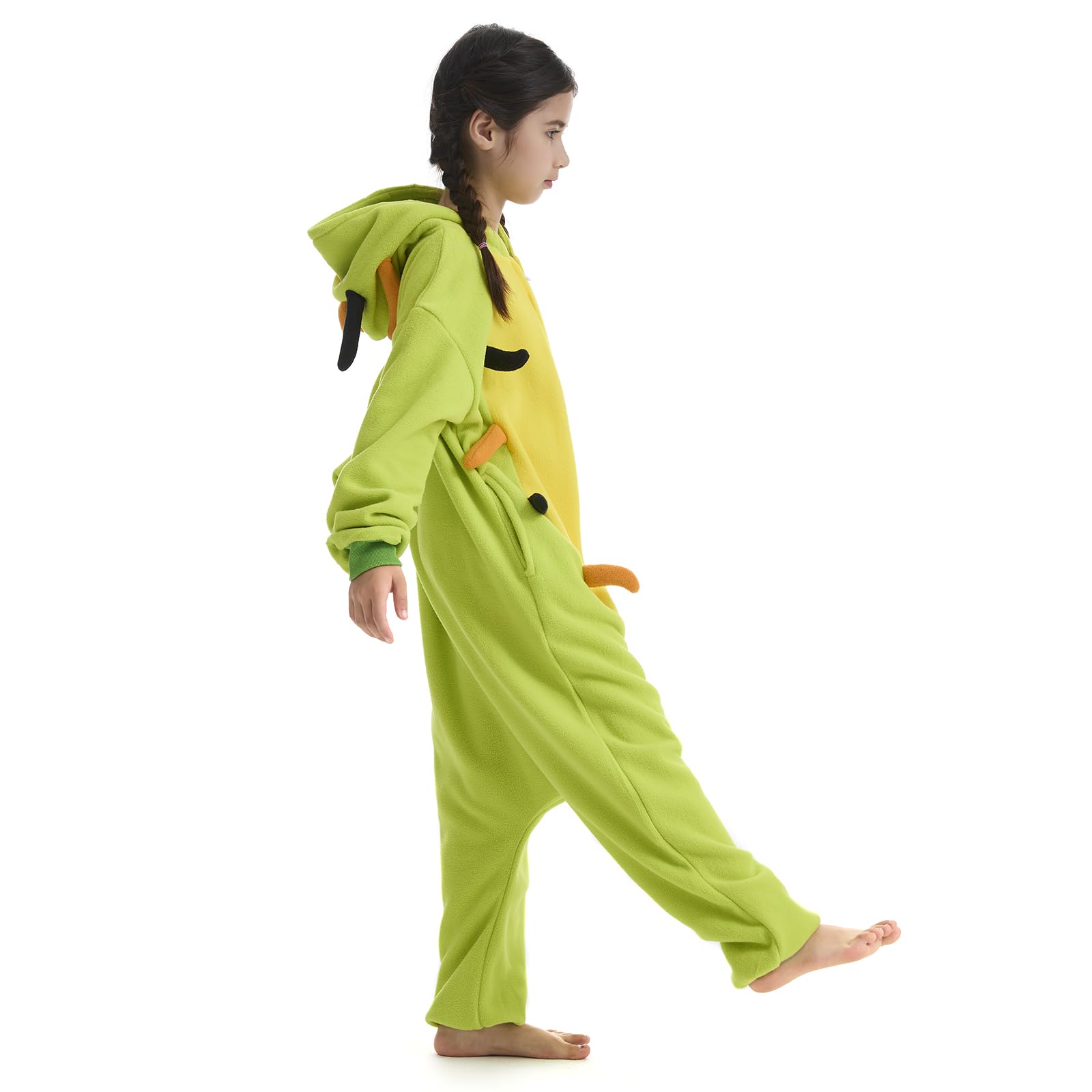 OGU' DEAL Kid's Caterpillar Onesie,Zip Up Animal Pajamas Halloween Cosplay Costume for Girls Boys