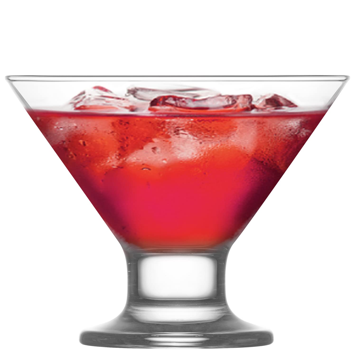 Stemless Martini Glasses Set of 6 - Mini Martini Glass Set 5.5 oz - Tiny Elegant Cocktail Glasses for Home and Bars - Multipurpose Glass Dessert Cups - Party Glassware - Made in Europe