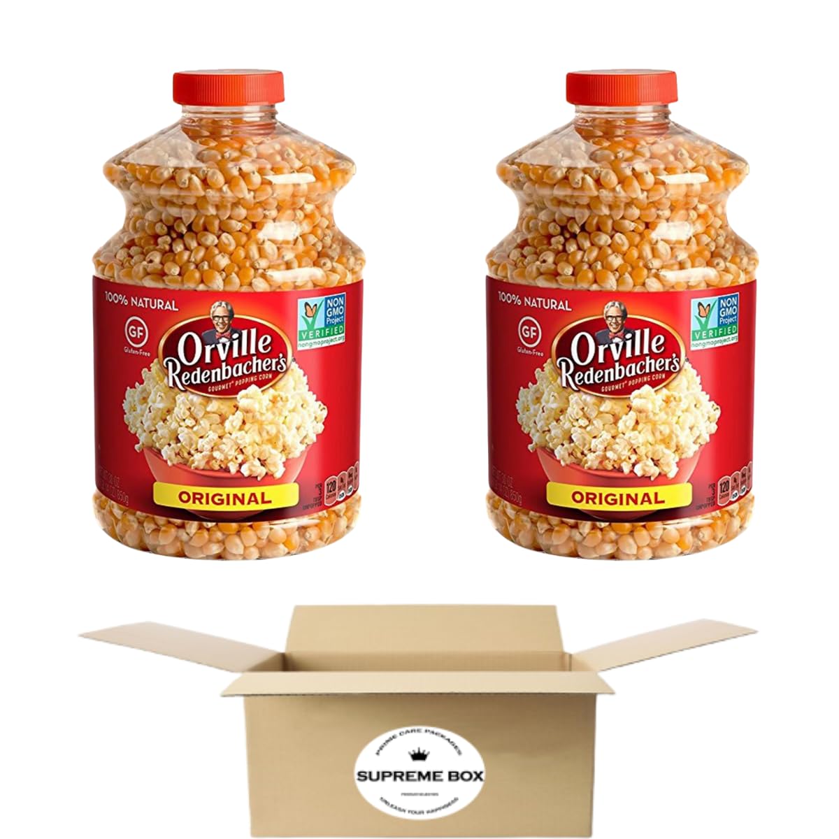 Orville Redenbachers Original Gourment Popping Yellow Popcorn Kernels Movie Night, 30 Ounce - Pack of 2 (60 oz in total)