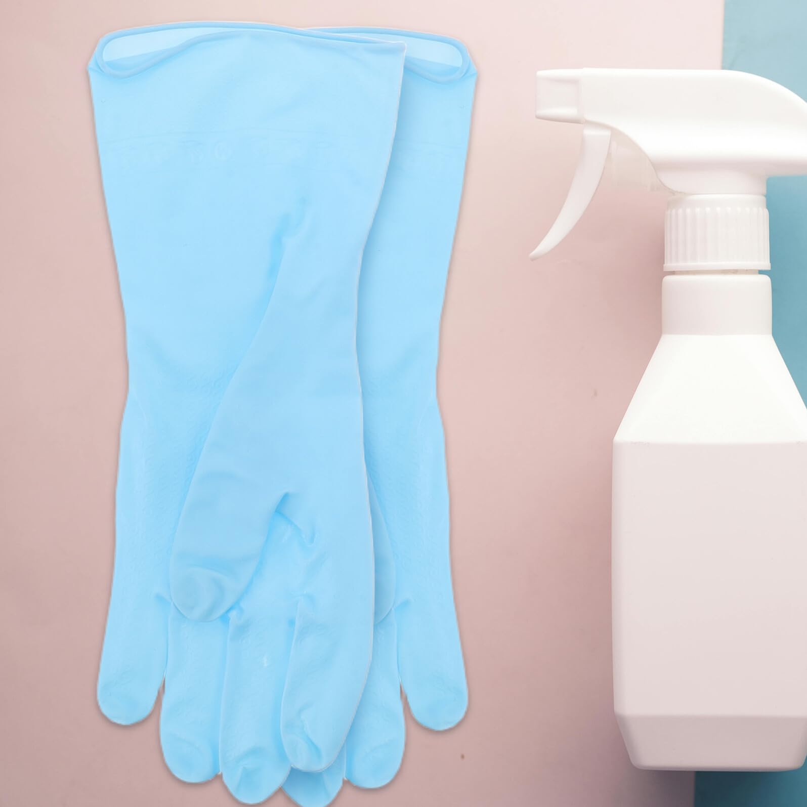 Healeved 8 Paia 8 Paia Guanti di Gomma Impermeabili per Pulizia Casa, Lunghi Guanti Antiscivolo Riutilizzabili per Cucina, Lavaggio Piatti, Giardinaggio e Bucato