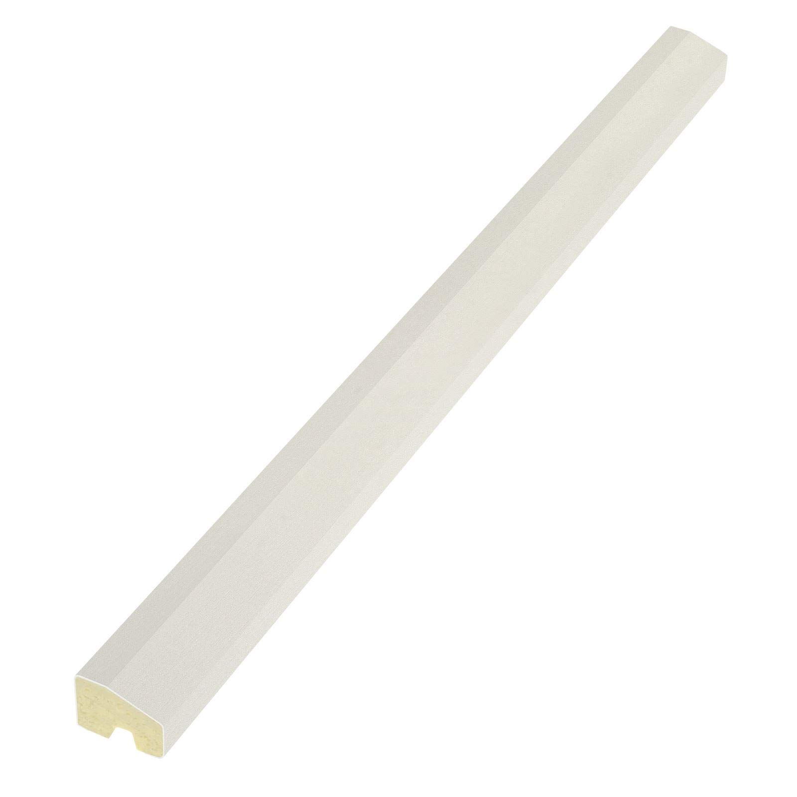 20mm x 15mm Chamfered Bead uPVC Plastic Window Door Finishing Trim (2.5m) - White Ash