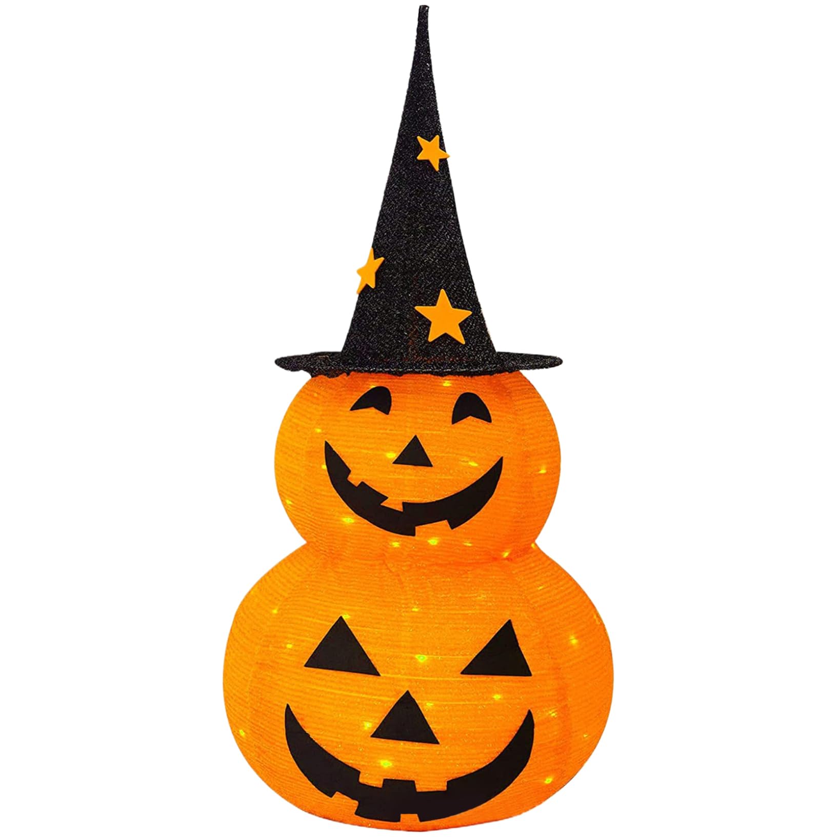 Striegro Halloween Lantern 3ft Pumpkin Lights, 50 LEDs..