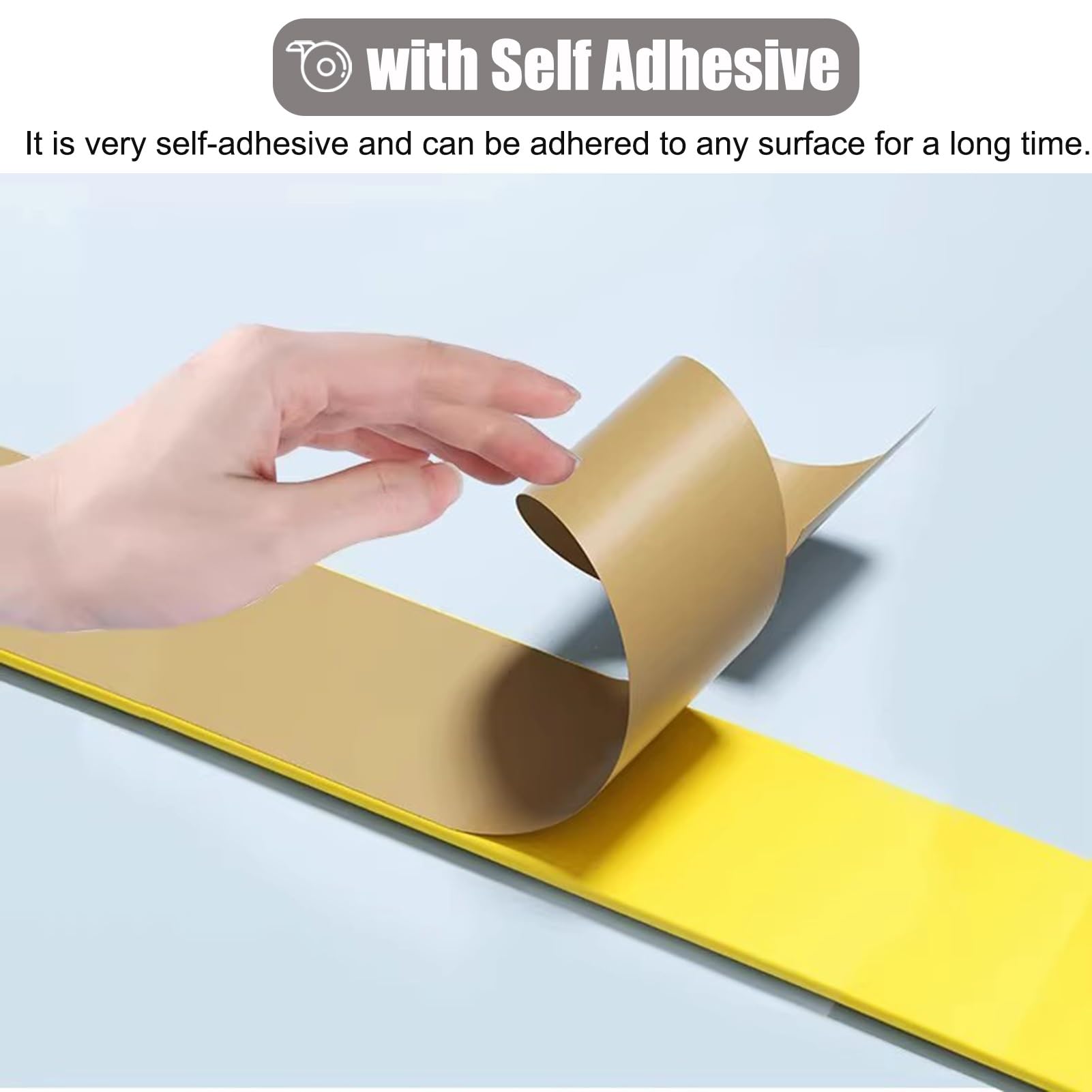 5M elastyczne wykończenie ir Ed z klejem żółte 100 mm (4") profil trat do laminatu Flo Indoor ir Safe Strip i łatwy do włożenia