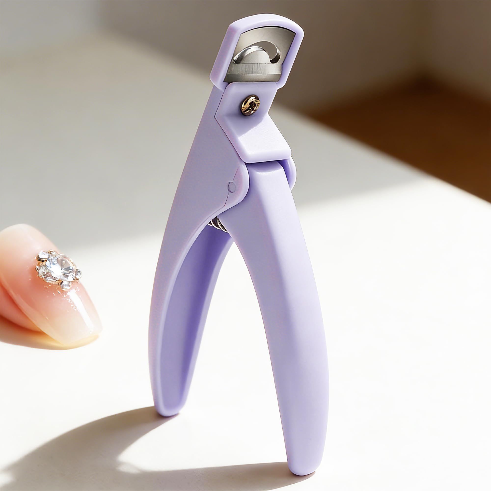 Professional Acrylic Nail Clipper Fake Nail Cutters Nail Tip Trimmer for Artificial Nail Art Manicure Tools Purple
