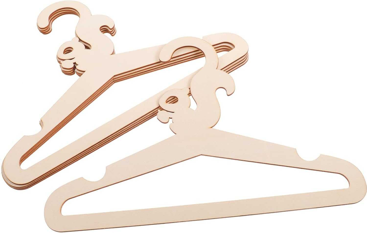 5pcs Wooden Animal Children Clothes Hangers for Baby Closet
